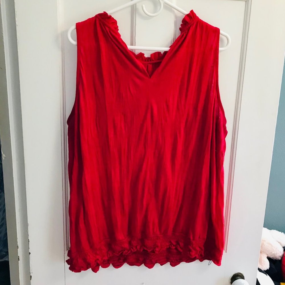 CATO Bright Red Cotton Maternity Tank Top